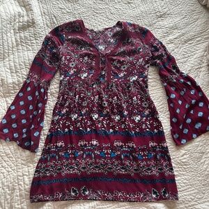 Boho Flare Sleeve Dress